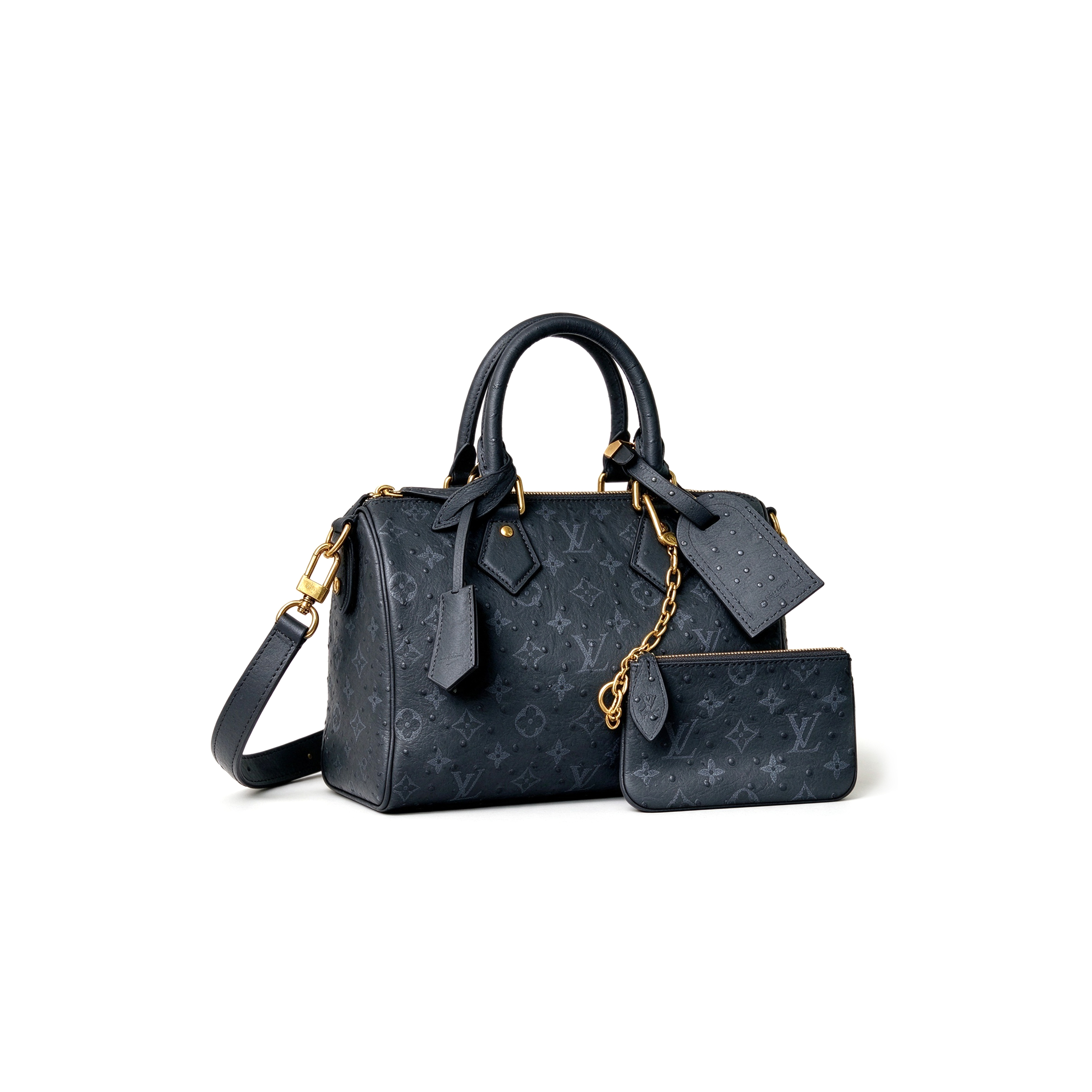 LOUIS VUITTON MASTER SPEEDY P9 BANDOULIÈRE 25 OSTRICH EMBOSSED M24426 (25*15*15cm)